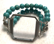 Load image into Gallery viewer, FITBIT Blaze Watch Band, Turquoise Howlite Beads
