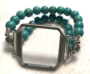 FITBIT Blaze Watch Band, Turquoise Howlite Beads