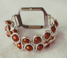 Load image into Gallery viewer, FITBIT Blaze Watch Band, Silver Ovals and Copper Beads
