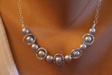 Load image into Gallery viewer, Necklace Silver and Silver Beads Bib Necklace, Choker Bib Necklace
