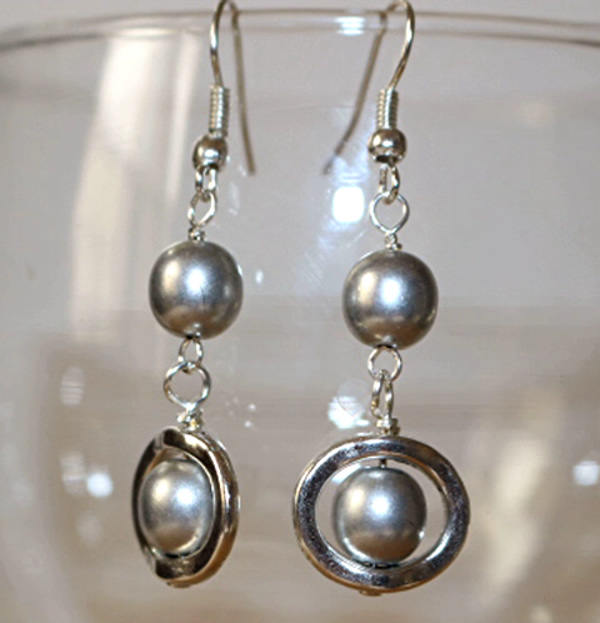 Necklace Silver and Silver Beads Bib Necklace, Choker Bib Necklace
