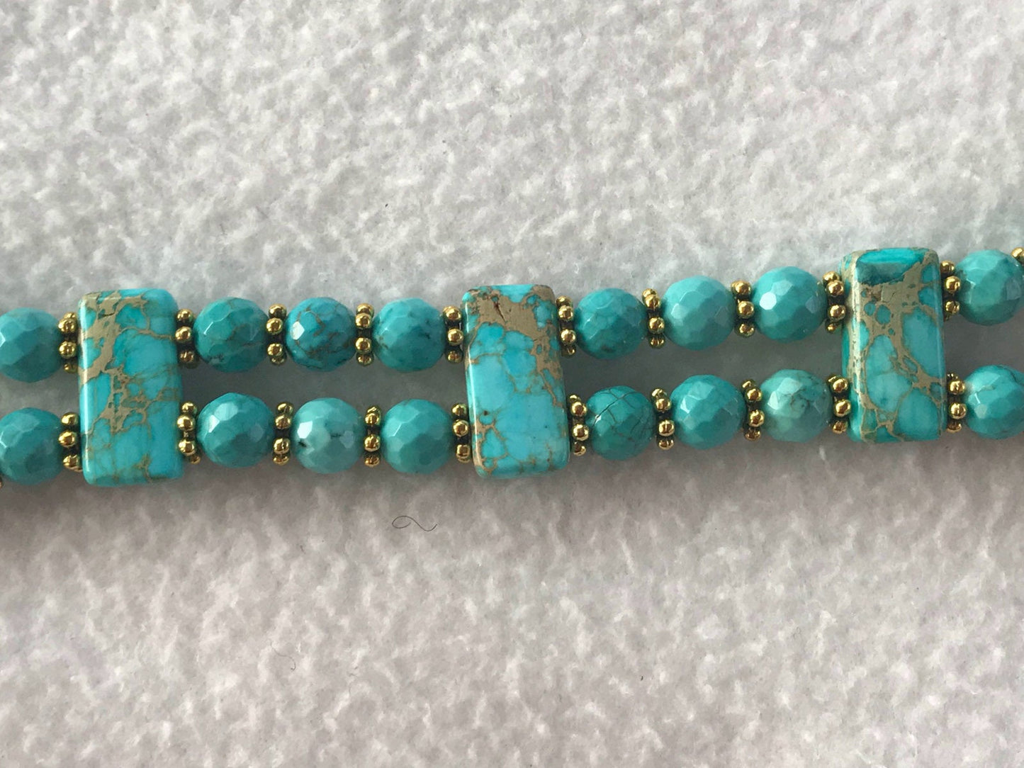 Aqua Jasper & Turquoise Smartwatch Band for Apple Watch | Handmade Gemstone Bracelet