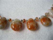 Load image into Gallery viewer, Orange Fire Calcite Tear Drops Necklace
