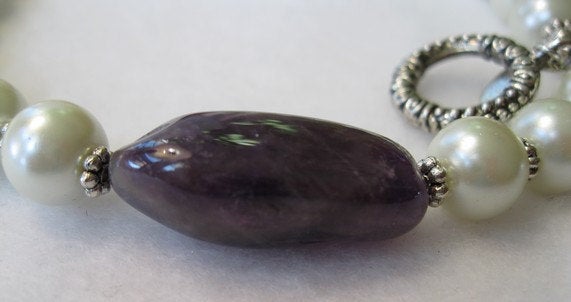 Amethyst and Pearls Necklace