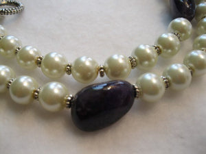 Amethyst and Pearls Necklace