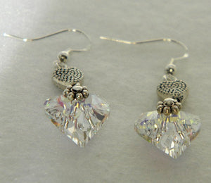 Dangle Earrings, Wild Heart Crystal Earrings