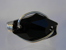 Load image into Gallery viewer, Sterling Silver Black Crystal Ring
