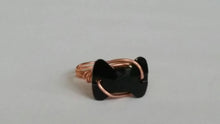 Load image into Gallery viewer, Ring Crystal Bow Tie Black, Black Bow Tie Ring
