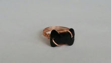 Load image into Gallery viewer, Ring Crystal Bow Tie Black, Black Bow Tie Ring
