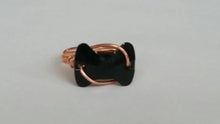 Load image into Gallery viewer, Ring Crystal Bow Tie Black, Black Bow Tie Ring
