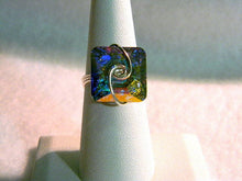 Load image into Gallery viewer, Sterling Silver Iridescent Square Ring
