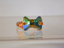 Load image into Gallery viewer, Crystal Bow Tie Copper Ring, Copper Ring, Crystal Ring
