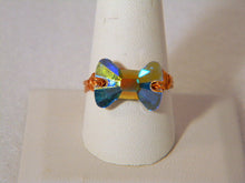 Load image into Gallery viewer, Crystal Bow Tie Copper Ring, Copper Ring, Crystal Ring

