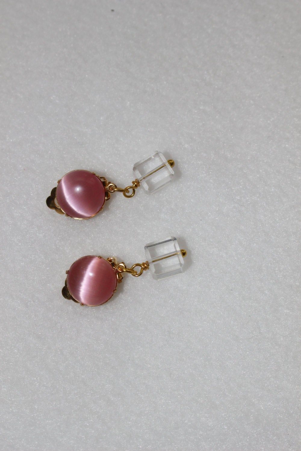 Clip On Earrings Pink Gold Clip On Earrings